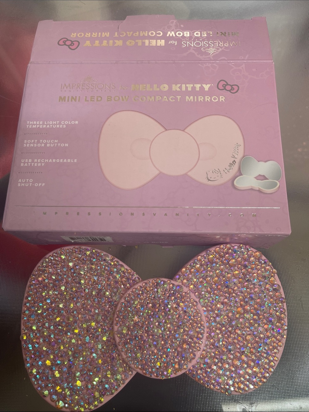 💖 Hello Kitty Bling LED Compact Mirror 💖
